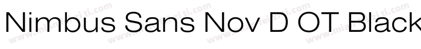 Nimbus Sans Nov D OT Black Regular字体转换